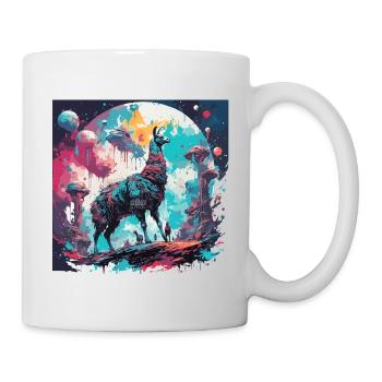Astronaut / Space / Space / Spaceship / Llama - Mug - white - Right
