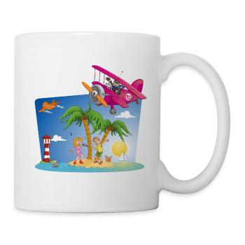Cheerful and colorful summer illustration. - Mug - white - Right