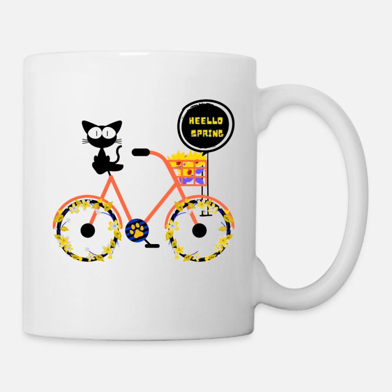 Hallo Frühling - Frühlingskatze - Frühlingsgärtner - Tasse - Weiß