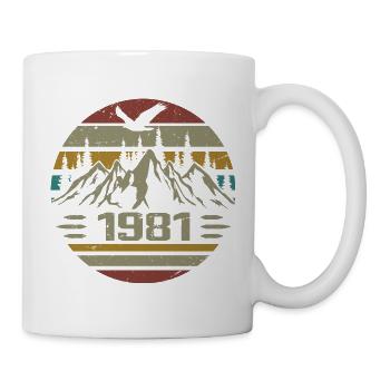 Jahrgang 1981 Original Retro 1981 Geburtstagsgeschenk - Tasse - Weiß - Rechts