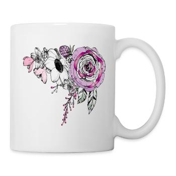 Bouquet of roses - Mug - white - Right