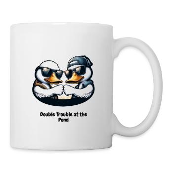 Double problème à l’étang - Mug blanc - blanc - Droite