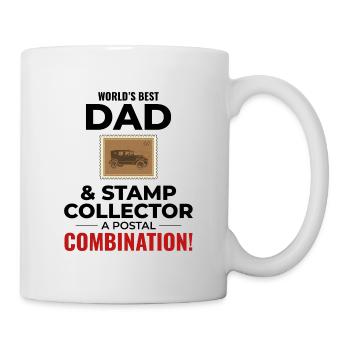 Stamp Collector Collecting Hobby Philatelist - Mug - white - Right
