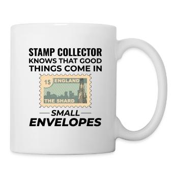 Briefmarkensammler Sammler Hobby Philatelist - Tasse - Weiß - Rechts