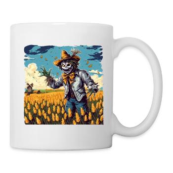 Vogelscheuche / Erntehelfer / Maisfeld / Feld - Tasse - Weiß - Rechts