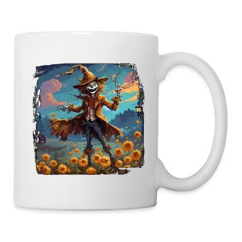 Vogelscheuche / Erntehelfer / Maisfeld / Feld - Tasse - Weiß - Rechts