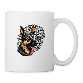 Chien / Animal / Animal de compagnie / Poilu / Berger allemand - Mug blanc - blanc - Droite
