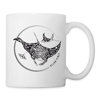 Ray - Desire for the sea, gift, vacation, diving - Mug - white - Right