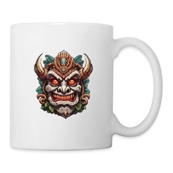 Tiki / Hawaï / Tropical / Île / Culture / Logo - Mug blanc - blanc - Droite