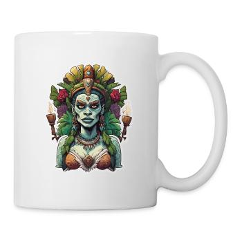 Tiki / Hawaï / Tropical / Île / Culture / Logo - Mug blanc - blanc - Droite
