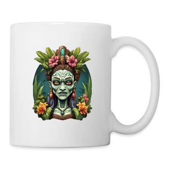 Tiki / Hawaï / Tropical / Île / Culture / Logo - Mug blanc - blanc - Droite