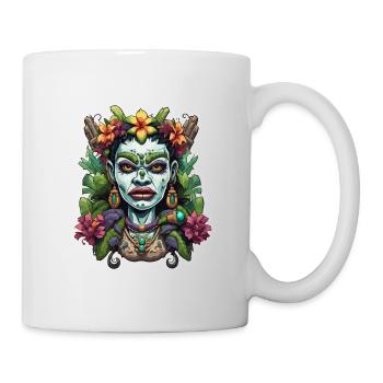 Tiki / Hawaï / Tropical / Île / Culture / Logo - Mug blanc - blanc - Droite