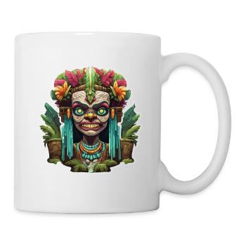 Tiki / Hawaï / Tropical / Île / Culture / Logo - Mug blanc - blanc - Droite