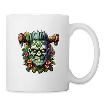 Tiki / Hawaï / Tropical / Île / Culture / Logo - Mug blanc - blanc - Droite