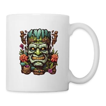 Tiki / Hawaï / Tropical / Île / Culture / Logo - Mug blanc - blanc - Droite