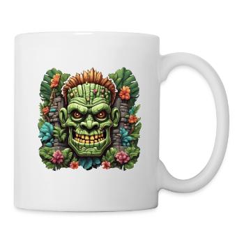 Tiki / Hawaï / Tropical / Île / Culture / Logo - Mug blanc - blanc - Droite