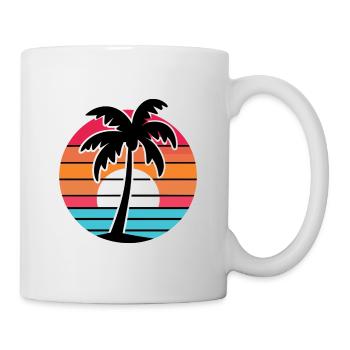 Vintage Palms rétro soleil vacances - Mug blanc - blanc - Droite