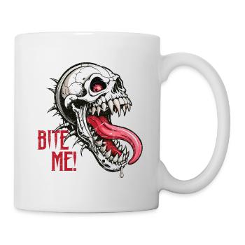 Bite me! Skull // Protest Totenkopf FS0207 - Mug - white - Right