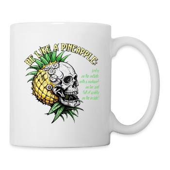 Pineapple Skull / Skull Pineapple / Fruit FS0208 - Mug - white - Right