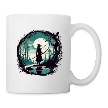 Angler Siluette / Fishing / Fish / Lake / Sport - Mug - white - Right