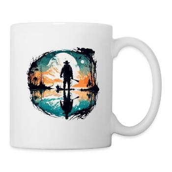 Angler Siluette / Fishing / Fish / Lake / Sport - Mug - white - Right