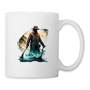 Angler Siluette / Fishing / Fish / Lake / Sport - Mug - white - Right
