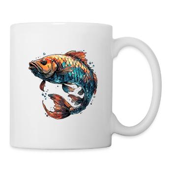 Angler Siluette / Fishing / Fish / Lake / Sport - Mug - white - Right