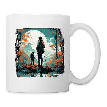 Angler Siluette / Fishing / Fish / Lake / Sport - Mug - white - Right