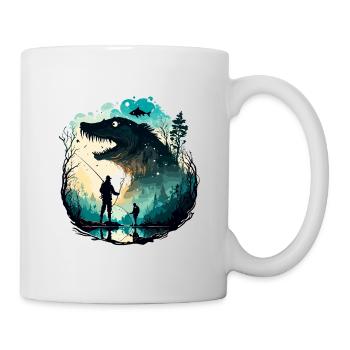 Angler Siluette / Fishing / Fish / Lake / Sport - Mug - white - Right