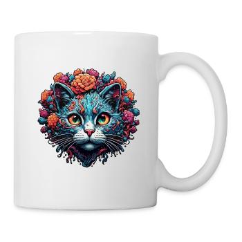 Cool Cat / Funny / Animal / Pet / Crazy - Mug - white - Right