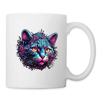 Cool Cat / Funny / Animal / Pet / Crazy - Mug - white - Right