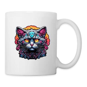 Cool Cat / Funny / Animal / Pet / Crazy - Mug - white - Right