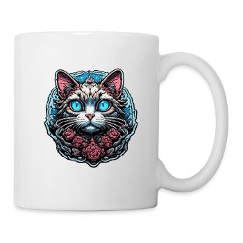 Cool Cat / Funny / Animal / Pet / Crazy - Mug - white - Right