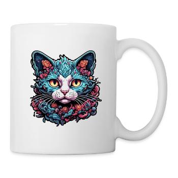 Cool Cat / Funny / Animal / Pet / Crazy - Mug - white - Right