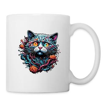 Cool Cat / Funny / Animal / Pet / Crazy - Mug - white - Right