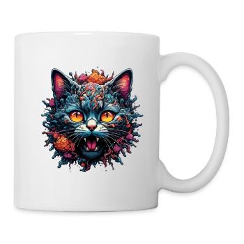 Cool Cat / Funny / Animal / Pet / Crazy - Mug - white - Right