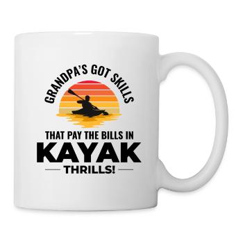 kayaking Gradpa Kayak Canoe Kayaker Funny - Mug - white - Right