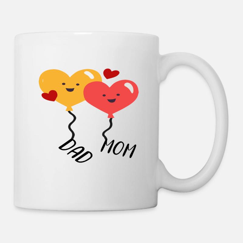 Papa, maman meilleurs amants - Mug blanc - blanc