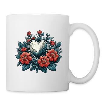 Coeur / Fête des Mères / Amour / Vacances / Amour - Mug blanc - blanc - Droite
