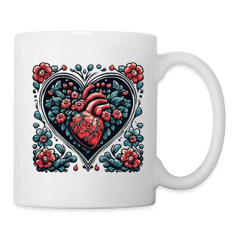 Herz / Muttertag / Liebe / Feiertage / Love - Tasse - Weiß - Rechts