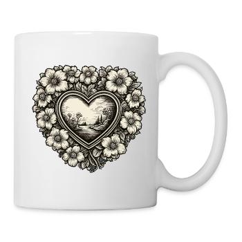 Herz / Muttertag / Liebe / Feiertage / Love - Tasse - Weiß - Rechts