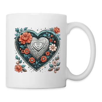 Herz / Muttertag / Liebe / Feiertage / Love - Tasse - Weiß - Rechts