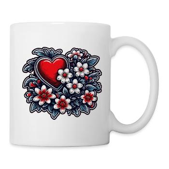 Coeur / Fête des Mères / Amour / Vacances / Amour - Mug blanc - blanc - Droite