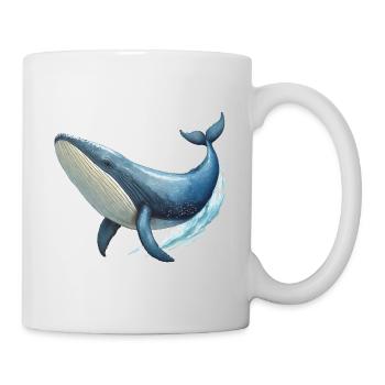 Wal im Wasser - Tasse - Weiß - Rechts