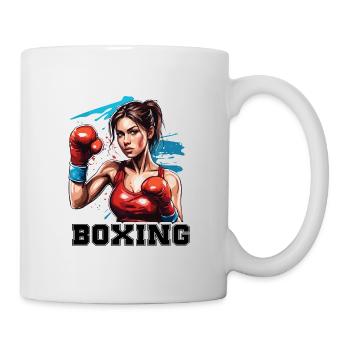 Boxer / Sports / Fight / Arena / Boxing Ring / Fists - Mug - white - Right