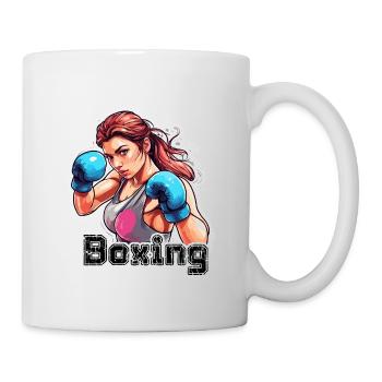 Boxer / Sports / Fight / Arena / Boxing Ring / Fists - Mug - white - Right