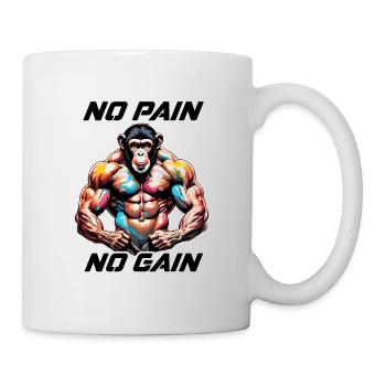 Bodybuilder / Sports / Fitness / Monkey / Muscles - Mug - white - Right