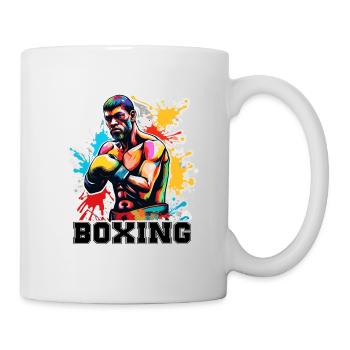 Boxer / Sport / Kampf / Arena / Boxring / Fäuste - Tasse - Weiß - Rechts