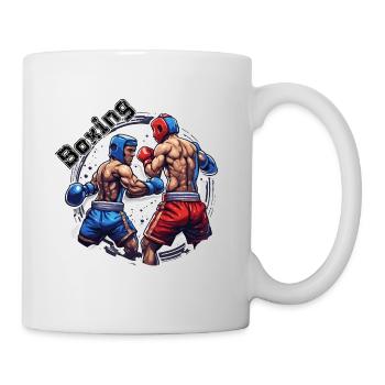 Boxer / Sports / Fight / Arena / Boxing Ring / Fists - Mug - white - Right