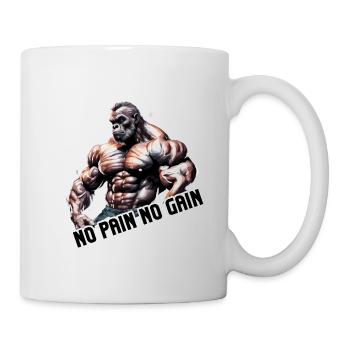 Bodybuilder / Sports / Fitness / Monkey / Muscles - Mug - white - Right